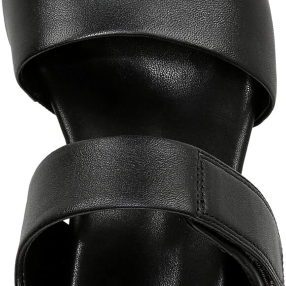 Women's Leather Wedge Sandals with Adjustable Strap 12 Wide Comfort Platform - Picture 5 of 9